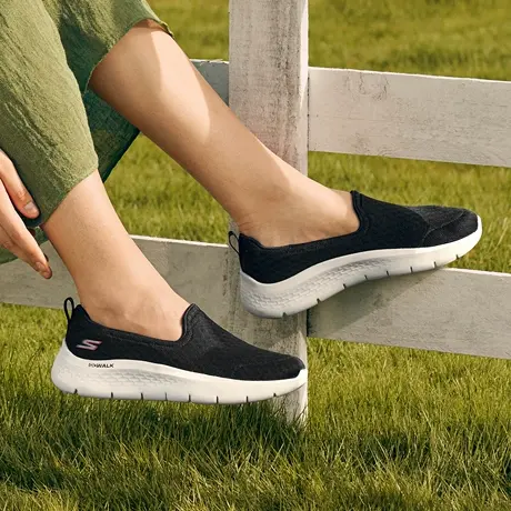 Skechers斯凯奇夏季女鞋透气健步鞋休闲鞋舒适一脚蹬懒人鞋妈妈鞋商品大图