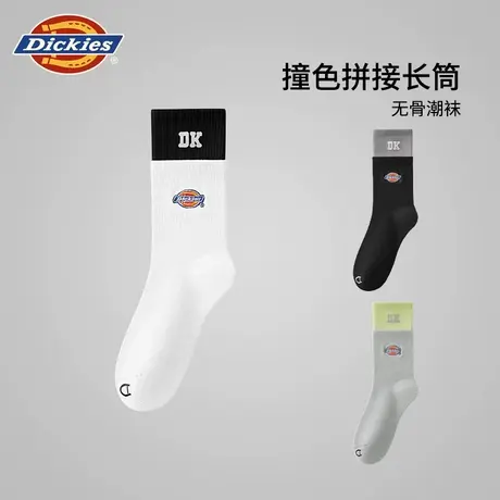 Dickies袜子男款2025新款夏季薄款透气长筒袜百搭休闲男女袜白袜图片