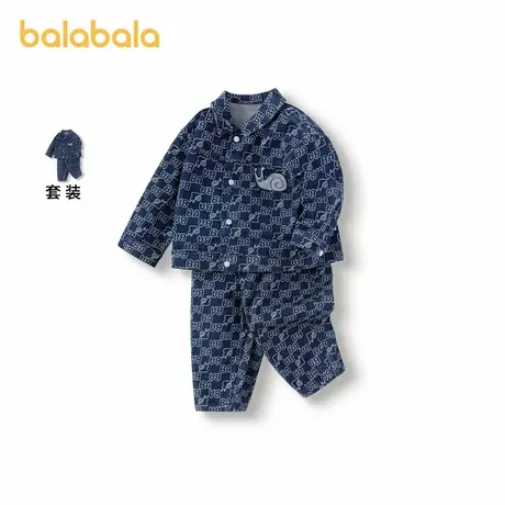 巴拉巴拉宝宝秋装婴儿长袖套装儿童衣服两件套2024新款时尚洋气潮图片