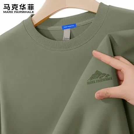 马克华菲卫衣男秋季2025新款潮牌打底衫美式休闲百搭宽松套头上衣图片