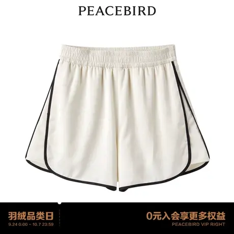 【商场同款】太平鸟女装2023年秋季新款格纹提花短裤A3GCD3202商品大图