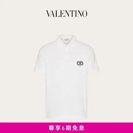 华伦天奴VALENTINO男士 VLOGO SIGNATURE 珠地布纹理POLO衫商品大图