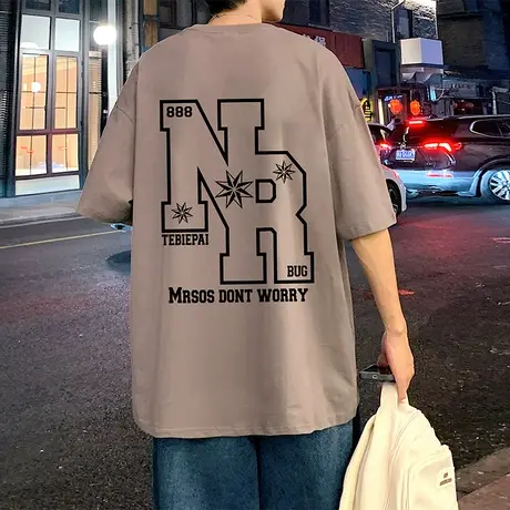 高街重磅短袖t恤男夏季2024新款衣服美式潮牌vintage上衣纯棉体恤图片