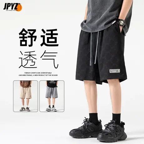 夏季新款短裤男款外穿休闲宽松透气五分裤薄款篮球运动大裤衩子潮商品大图