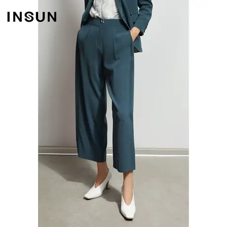 INSUN恩裳秋季醋酸高腰西装裤商品大图