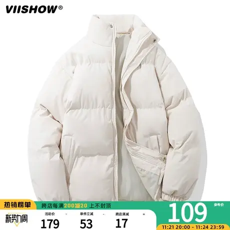 VIISHOW男生保暖面包服痞帅棉衣潮牌加厚冬季宽松衣服美式棉服男商品大图