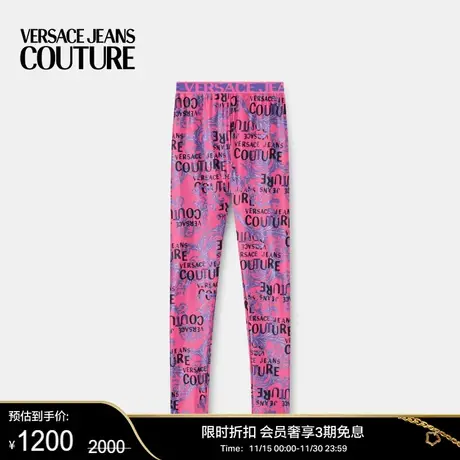 【甄选折扣】VERSACE JEANS COUTURE 女士Logo Couture紧身裤商品大图