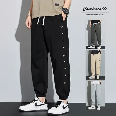 秋季春秋款运动休闲裤男生束脚宽松青少年男裤子老爹哈伦卫裤男士商品大图