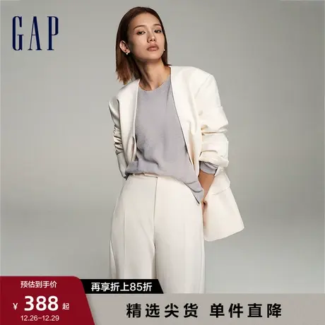 Gap女装早春高级商务气质无扣开襟西装通勤时尚休闲外套889622图片