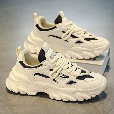 莆田男鞋2024年新款春夏季潮流跑步运动鞋男款休闲防滑厚底老爹鞋商品大图