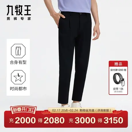 [商场同款]九牧王男裤HB1D20416休闲裤2024春季新款锥形九分裤EN图片