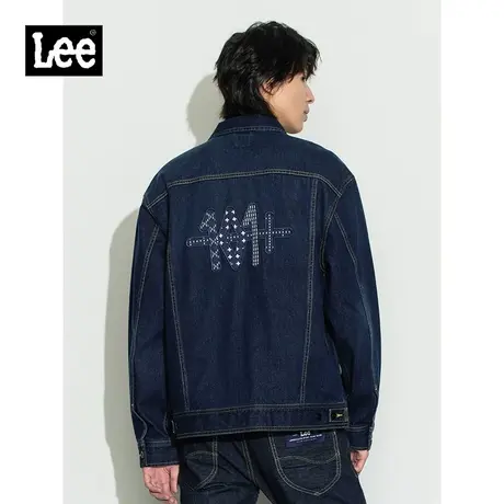 Lee商场同款101+蓝色男牛仔夹克外套LMT002705100318A01761图片