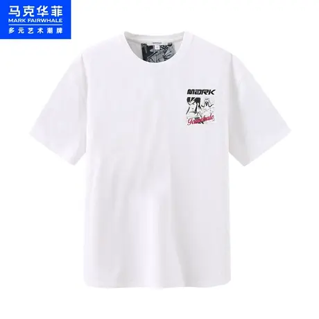 马克华菲短袖t恤男潮牌夏季新款卡通印花国潮半袖上衣商品大图