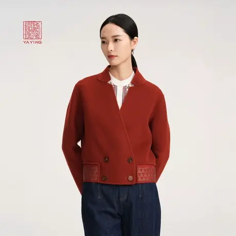 EP雅莹高端系列 云朵羊绒短款式羊绒外套 商场同款8117A商品大图