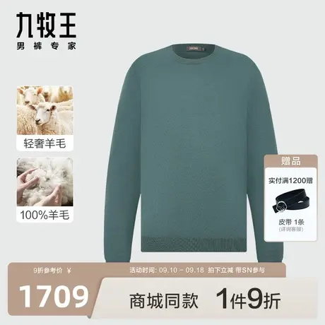 [羊毛系列]九牧王商场同款绵羊毛衫秋冬JY1C40227轻柔亲肤毛衣SN商品大图