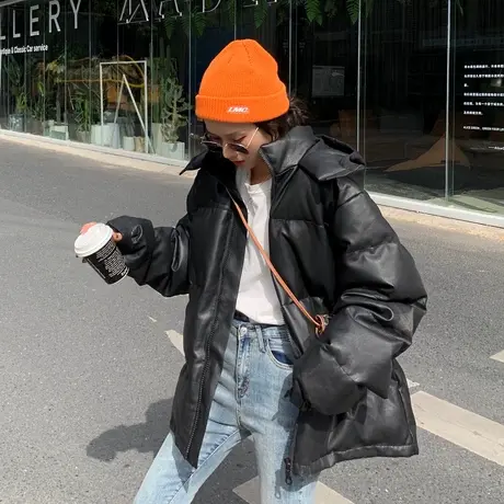 面包棉服女装oversize中长款冬季外套韩版宽松2021年新款潮袄棉衣商品大图