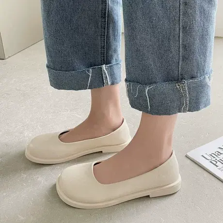 玛丽珍晚晚风温柔软底瓢鞋单鞋2023年春秋奶奶百搭平底休闲女鞋子图片