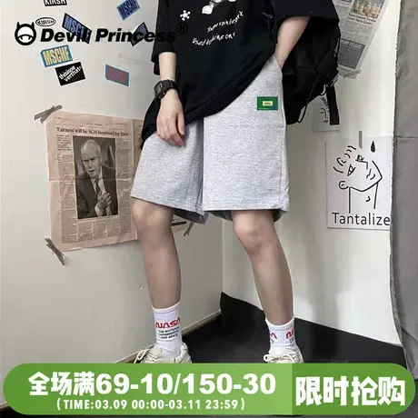 2024夏季新款五分运动短裤女薄款宽松韩版休闲直筒港味ins潮中裤商品大图