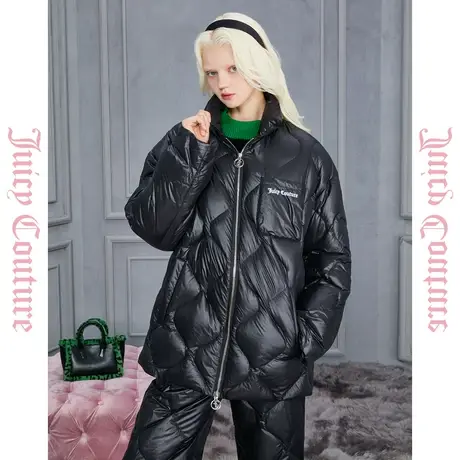 Juicy Couture橘滋2023新款经典简约异形分割女式品牌羽绒服反季商品大图