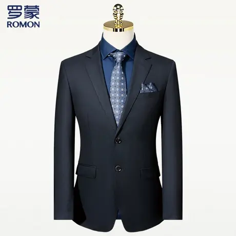 罗蒙男士西服含羊毛商务休闲职业纯色单西外套西装男图片