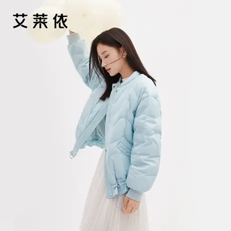 艾莱依轻薄羽绒服女2022年冬季新款百搭马甲短款女士休闲鸭绒外套商品大图