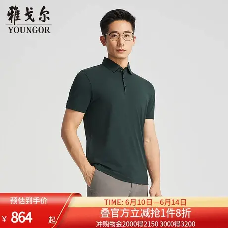 【商场同款】雅戈尔男士短袖POLO夏季新款官方商务休闲短袖T恤男图片