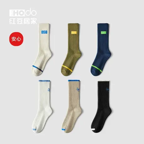 情侣袜子中筒袜抗菌春秋季运动男袜女袜无骨秋冬中帮袜2023年新款商品大图