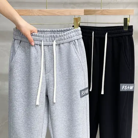 男士休闲裤春秋季卫裤潮牌ins潮流束脚运动裤男宽松秋冬款长裤子商品大图