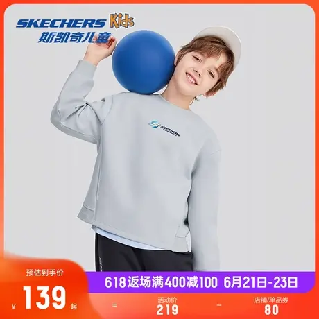 Skechers斯凯奇童装男女童时尚运动上衣大童春夏长袖卫衣儿童衣服商品大图