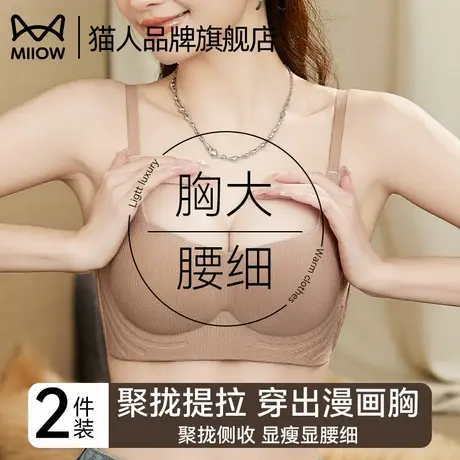 猫人内衣女聚拢小胸显大性感美胸无痕收副乳防下垂2025新款文胸罩商品大图