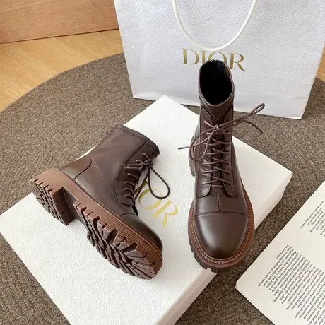 英伦风短靴女2023新款网红爆款马丁靴女春秋单靴厚底帅气机车靴子商品大图