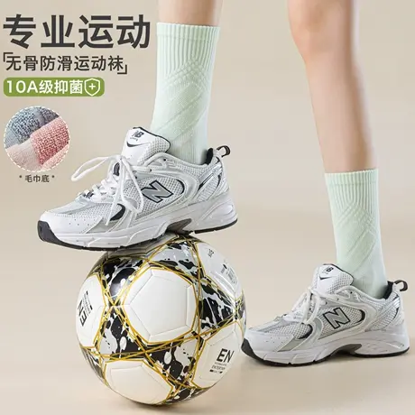专业运动压缩袜子女夏季薄款抗菌防臭中筒瑜伽袜羽毛球健身压缩袜商品大图