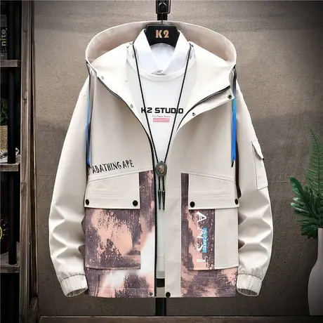 13青少年秋季外套男12岁男孩帅气夹克15大童初中高中学生秋装上衣商品大图