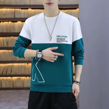 春秋季长袖T恤男韩版潮流体恤青少年初中高中学生男孩大童打底衫商品大图