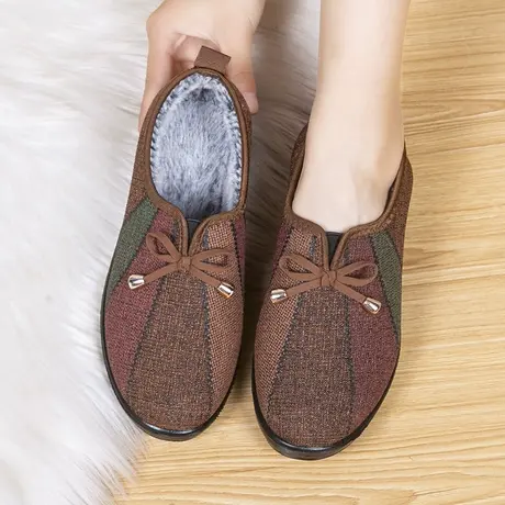 老北京布鞋女冬季加绒保暖防滑加厚老太太女士短靴奶奶老人棉鞋子图片