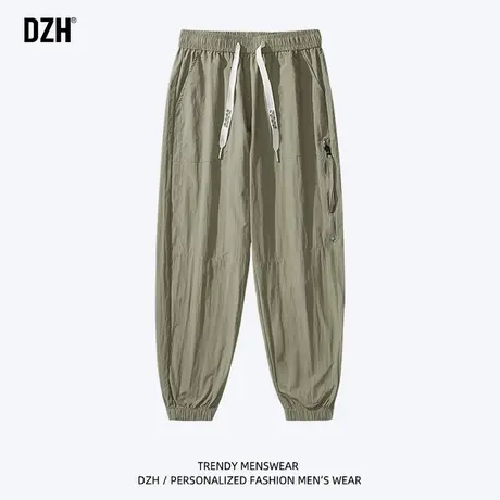 男士薄款冰丝裤子男款夏季宽松运动休闲速干裤男束脚透气2023新款商品大图