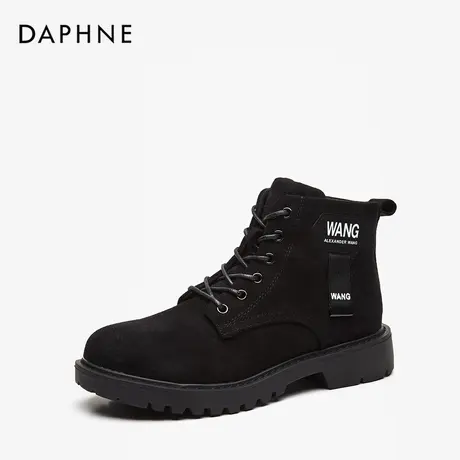 Daphne/达芙妮厚底2021商场新款马丁靴女短靴机车潮流百搭圆头鞋图片