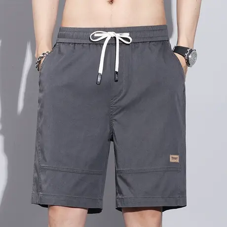 夏天休闲短裤子男款夏季薄款工装中裤男士五分冰丝沙滩外穿大裤衩商品大图