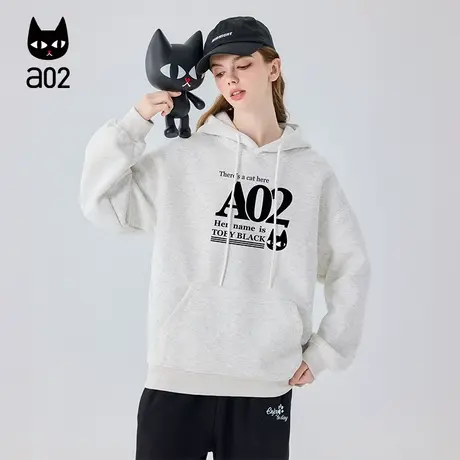 a02【城市步行】2024春季新款连帽卫衣印花宽松舒适休闲通勤上衣图片