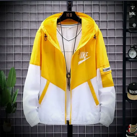 夏季新款防晒服男士连帽外套时尚潮流简约运动休闲夹克中学生上衣商品大图