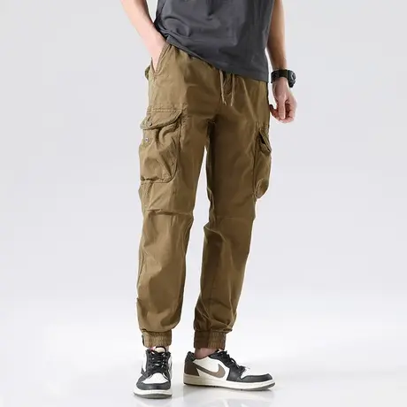 夏季男士工装长裤男夏薄款工装裤纯色时尚男士裤子夏季薄款潮流商品大图