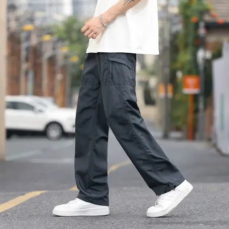 夏季薄款工装裤男士美式日系直筒休闲裤百搭ins潮牌户外冲锋裤子商品大图