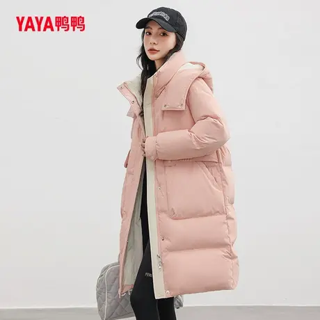 鸭鸭羽绒服女2023年冬季新款羽绒服女中长款时尚休闲保暖外套Y图片