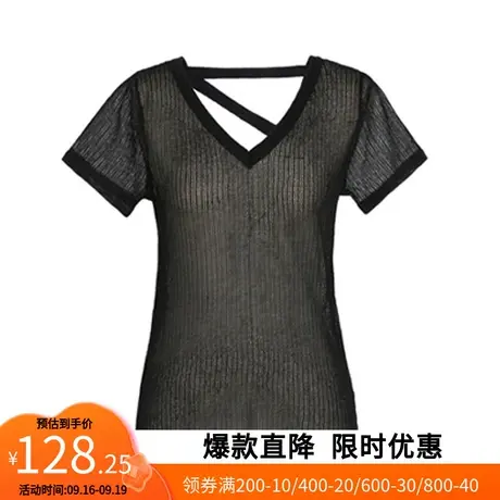 【艾格】官方旗舰店蕾丝衫短袖女装新款夏季时尚休闲上衣气质小衫商品大图