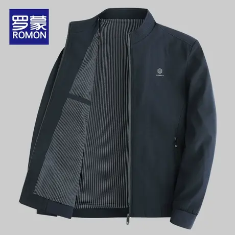 罗蒙夹克外套男2023新款男士潮牌上衣春秋季棒球服休闲百搭衣服男图片