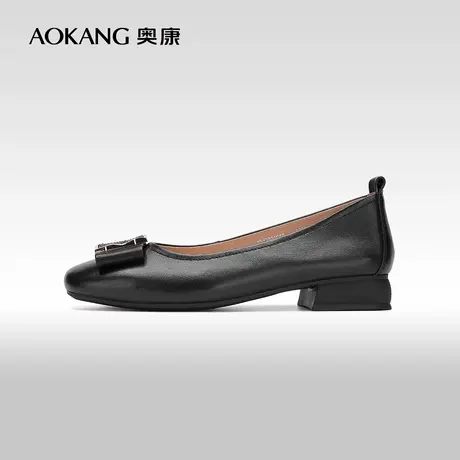 奥康女鞋 2024春秋季时尚优雅浅口单鞋舒适乐福鞋商品大图