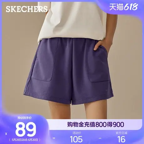 Skechers斯凯奇2025夏季女新款针织五分休闲裤短裤时尚百搭运动裤商品大图