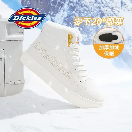 Dickies雪地靴女2024年冬季新款加绒棉靴高帮防滑板鞋保暖休闲鞋商品大图