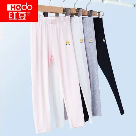 红豆女童打底裤夏季薄款儿童九分裤中大童女孩莫代尔轻薄冰丝裤子商品大图