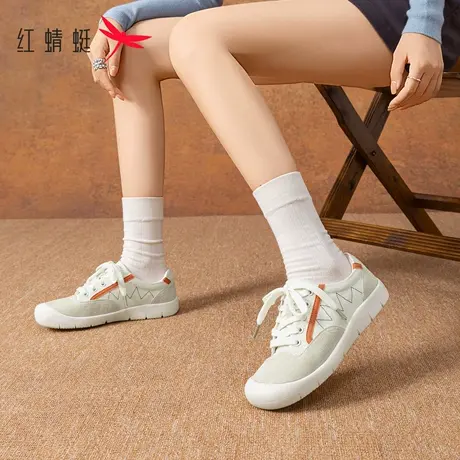红蜻蜓时尚休闲鞋2025秋季新款女鞋平底系带妈妈单鞋休闲通勤鞋子图片
